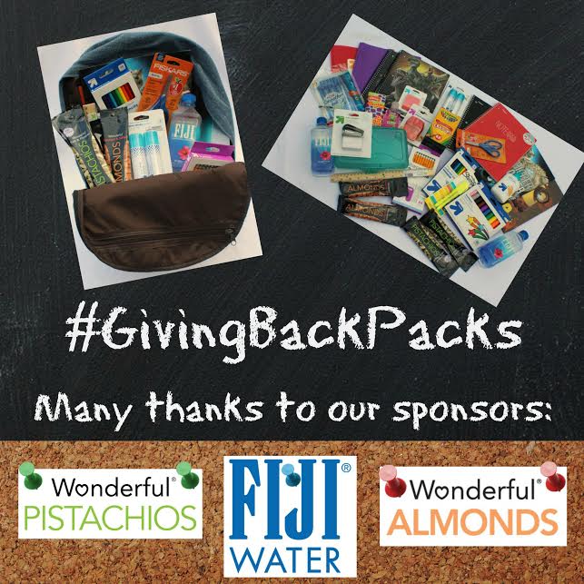 giving back packs