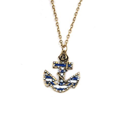 vintage anchor necklace